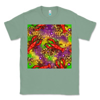 Sage Mardi Gras Lobster Seamless Pattern Classic Tee - BundleAndBundleShop