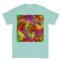Seafoam Mardi Gras Lobster Seamless Pattern Classic Tee - BundleAndBundleShop