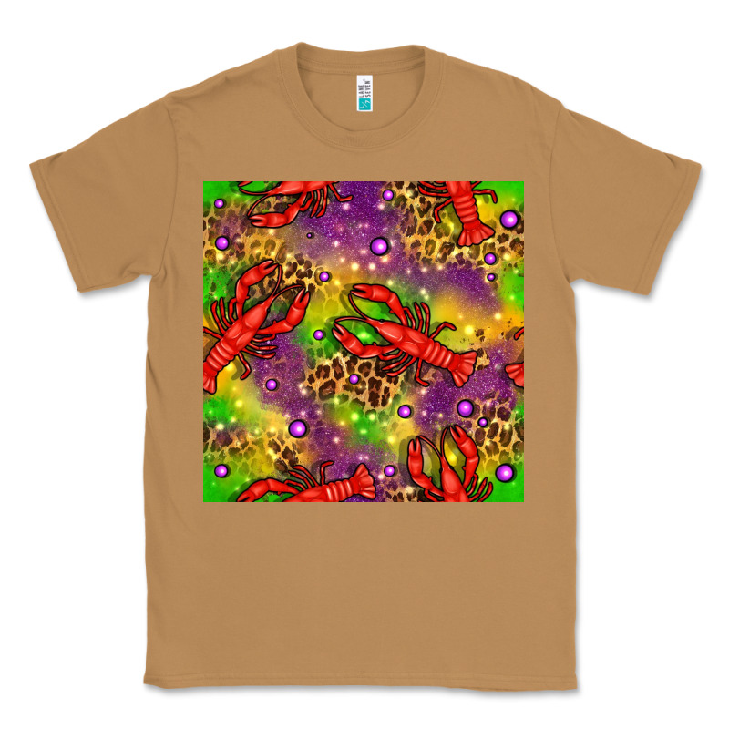 Mardi Gras Lobster Seamless Pattern Classic Tee by BundleAndBundleShop | Teevron