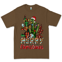 Cacao merry christmas cactus western Premium Tee - BarkalooDesign