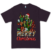 Plum merry christmas cactus western Premium Tee - BarkalooDesign