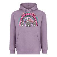 Lavender Easter bunny rainbow Heavyweight Hoodie - OliviaCreatesArt