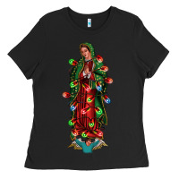 Black our lady of Guadalupe Christmas Ladies Tee - Jasminsmagicworld