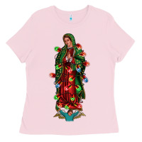Bubblegum Pink our lady of Guadalupe Christmas Ladies Tee - Jasminsmagicworld