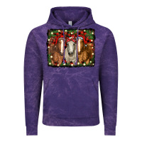 Cloud Purple Christmas horses Vintage Hoodie - RanaPortraitStore