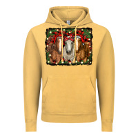 Vintage Mustard Christmas horses Vintage Hoodie - RanaPortraitStore