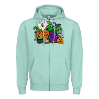 Seafoam halloween heart Zipper Hoodie - CowGirlArtShop