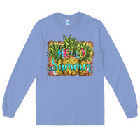 Colony Blue hello summer pineapple Long Sleeve Tee - BarkalooDesign