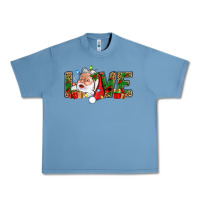Pebble Blue Love And Santa With Gift Boxes Urban Heavy Tee - BundleAndBundleShop