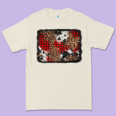 Distressed Cowhide Leopard Christmas Background Premium Tee Designed By Jasminsmagicworld