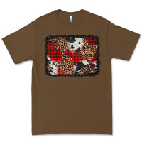 Cacao distressed cowhide leopard christmas background Premium Tee - Jasminsmagicworld
