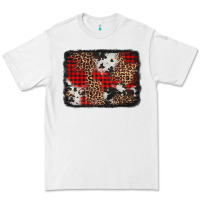 White distressed cowhide leopard christmas background Premium Tee - Jasminsmagicworld