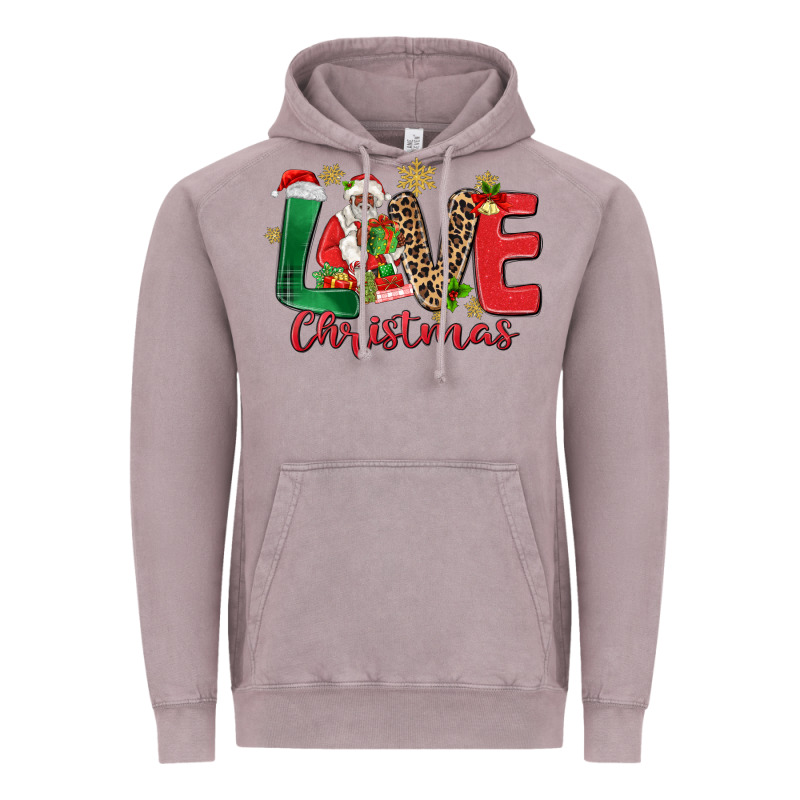 Love Christmas Black Santa Vintage Hoodie by MaliasSmallBusiness | Teevron