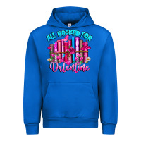 Cobalt All Booked For Valentines Urban Hoodie - CowhideDigitalArt