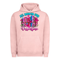 Pigment Salmon All Booked For Valentines Urban Hoodie - CowhideDigitalArt