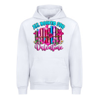 White All Booked For Valentines Urban Hoodie - CowhideDigitalArt