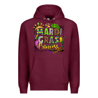 Burgundy mardi gras princess Premium Hoodie - OliviaCreatesArt