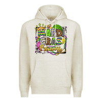 Oatmeal Heather mardi gras princess Premium Hoodie - OliviaCreatesArt