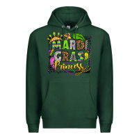 Sports Green mardi gras princess Premium Hoodie - OliviaCreatesArt