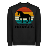 Black Just A Girl Who Loves Horses Heavyweight Sweatshirt - Bettercallsaul