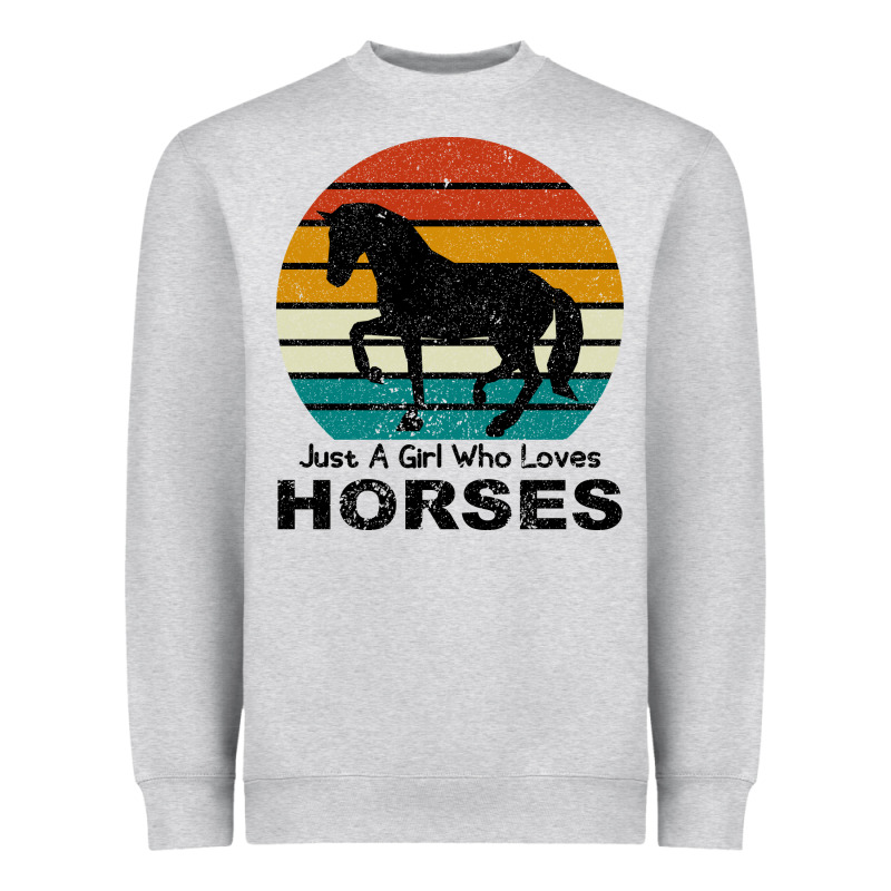 Just A Girl Who Loves Horses Heavyweight Sweatshirt by Bettercallsaul | Teevron