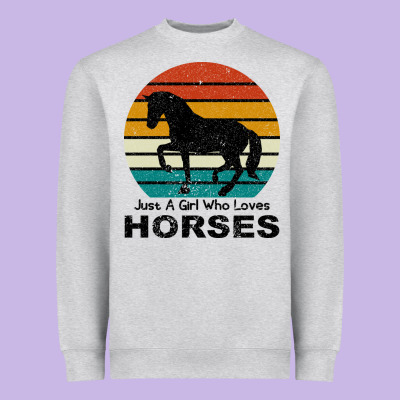 Just A Girl Who Loves Horses Heavyweight Sweatshirt Designed By Bettercallsaul