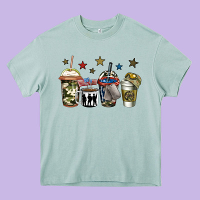 Army Coffee Heavy Core Tee Designed By Jasminsmagicworld