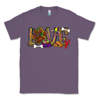 Lavender Mardi Gras love dog paw Classic Tee - BundleAndBundleShop