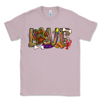 Lilac Mardi Gras love dog paw Classic Tee - BundleAndBundleShop