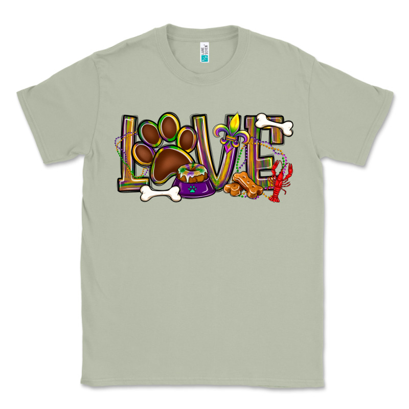 Mardi Gras Love Dog Paw Classic Tee by BundleAndBundleShop | Teevron