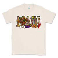 Natural Mardi Gras love dog paw Classic Tee - BundleAndBundleShop