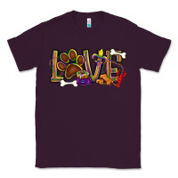 Plum Mardi Gras love dog paw Classic Tee - BundleAndBundleShop