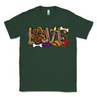 Sports Green Mardi Gras love dog paw Classic Tee - BundleAndBundleShop