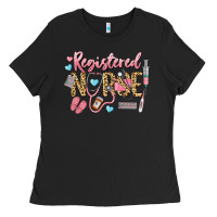 Black Registered Nurse Ladies Tee - LillyAllenDesigns