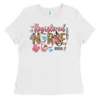 White Registered Nurse Ladies Tee - LillyAllenDesigns