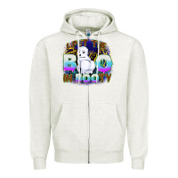 Oatmeal Heather i put boo in booty Zipper Hoodie - CowGirlArtShop