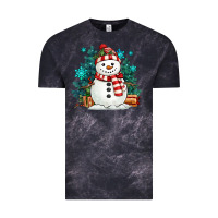Cloud Black christmas snowman Vintage Tee - MaliasSmallBusiness