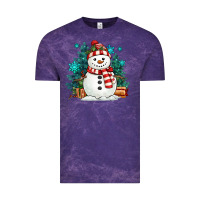 Cloud Purple christmas snowman Vintage Tee - MaliasSmallBusiness