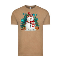 Vintage Coffee christmas snowman Vintage Tee - MaliasSmallBusiness