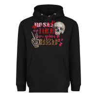 Black Valentine's Day roses are red i am going to bed Heavyweight Hoodie - FaDigitalArtStudio