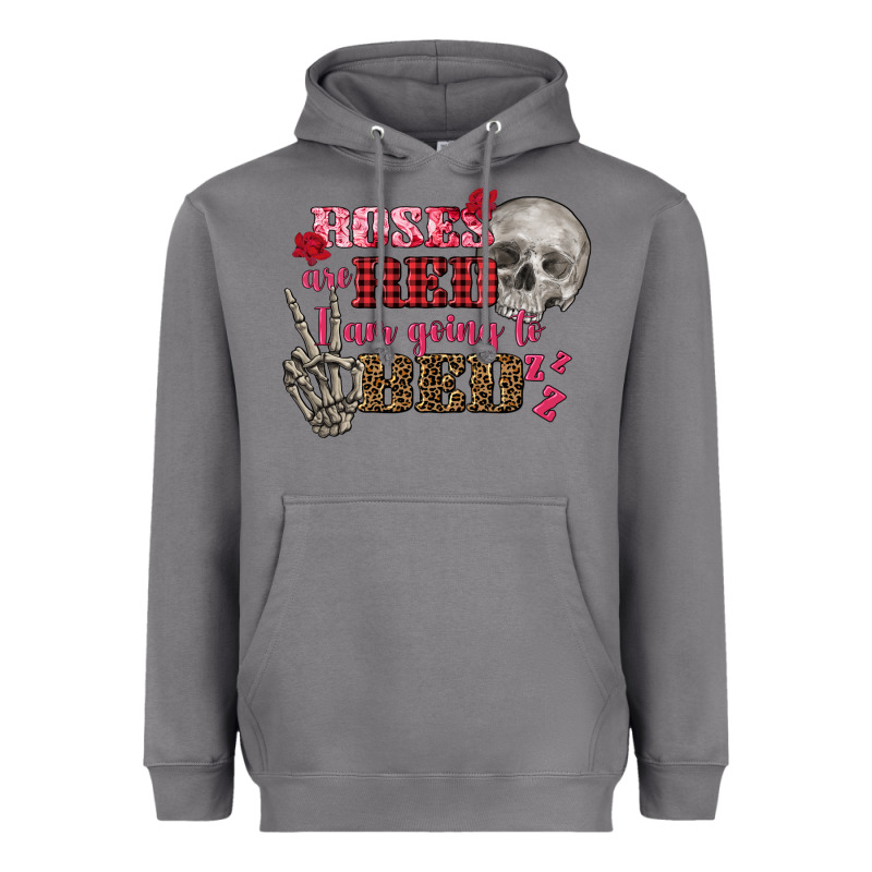 Valentine's Day Roses Are Red I Am Going To Bed Heavyweight Hoodie by FaDigitalArtStudio | Teevron