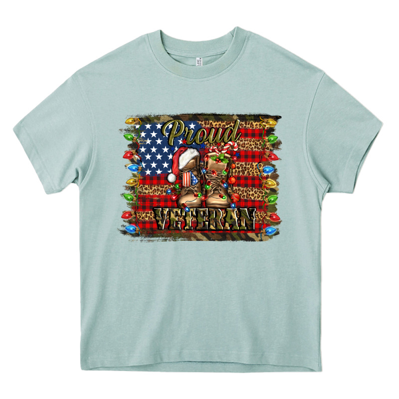 Proud Veteran Christmas Army Heavy Core Tee by Jasminsmagicworld | Teevron