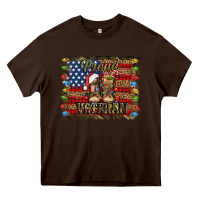 Chocolate Brown proud veteran christmas army Heavy Core Tee - Jasminsmagicworld