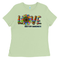 Matcha love sunflower autism awareness Ladies Tee - BarkalooDesign