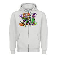 Dove Grey october 31 Zipper Hoodie - CowGirlArtShop