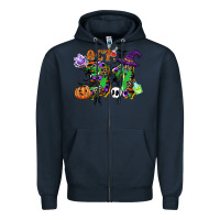 Navy october 31 Zipper Hoodie - CowGirlArtShop