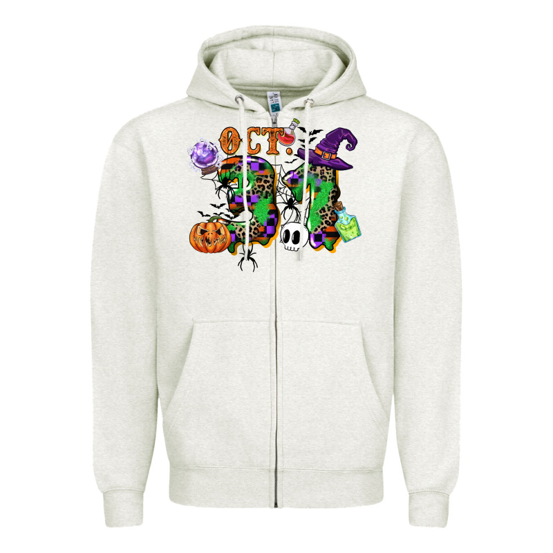 October 31 Zipper Hoodie by CowGirlArtShop | Teevron