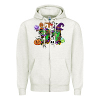 Oatmeal Heather october 31 Zipper Hoodie - CowGirlArtShop