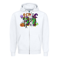 White october 31 Zipper Hoodie - CowGirlArtShop
