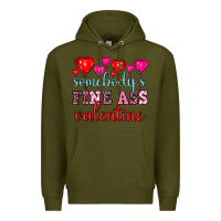 Army Green somebody's fine ass valentine Premium Hoodie - OliviaCreatesArt
